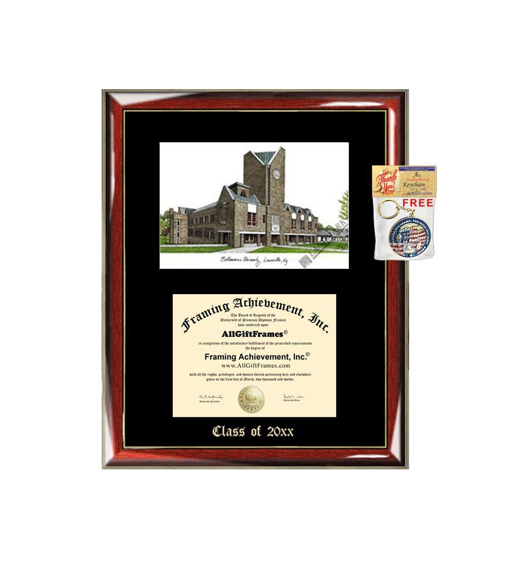 Bellarmine University Graduation Custom Frame Emboss Lithograph Diplom