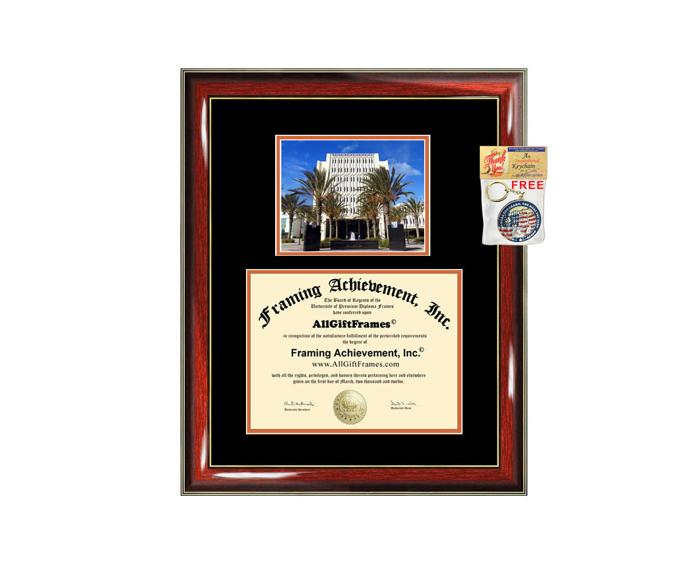 CSUF diploma frame California State University Fullerton certificate f