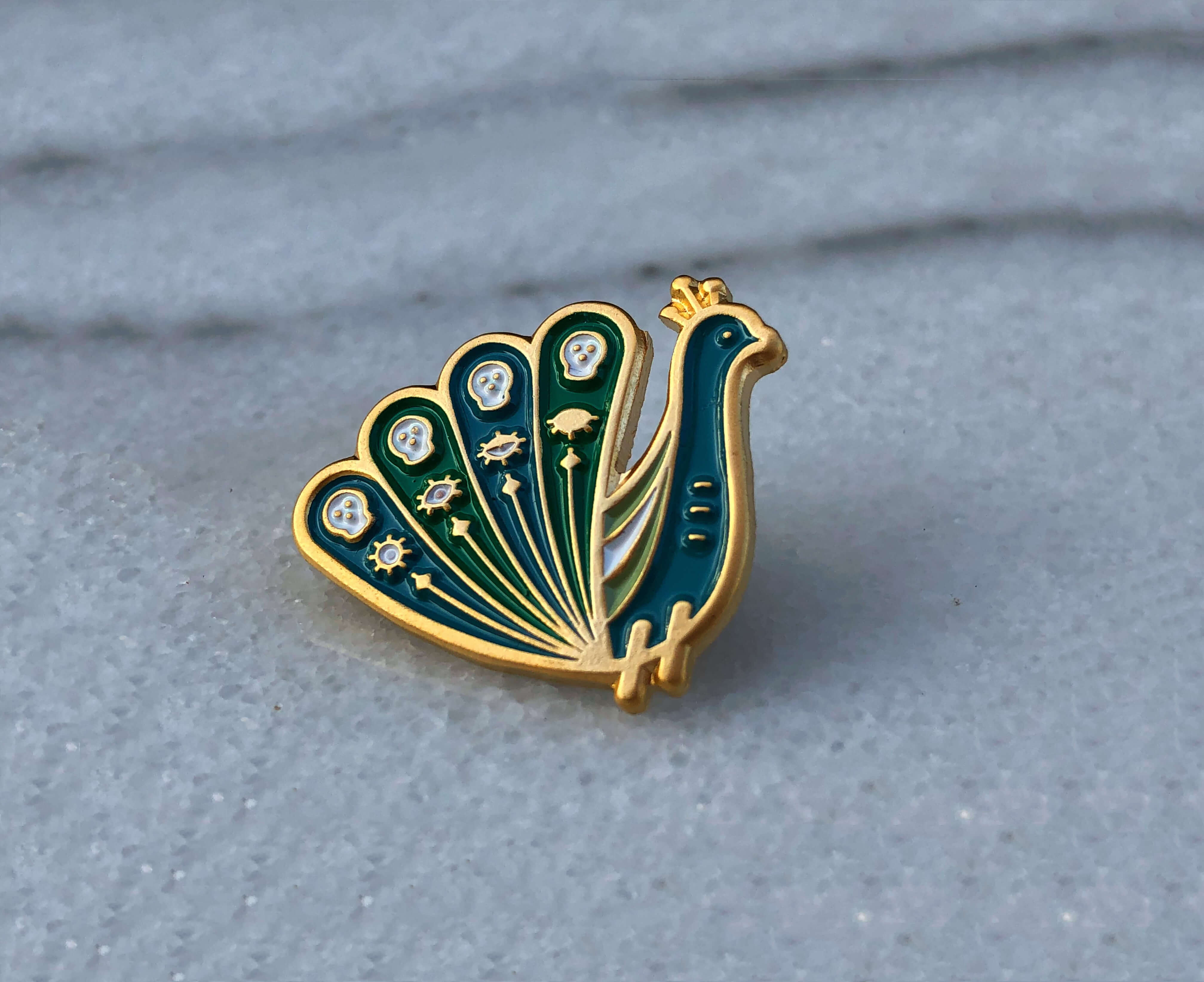 Omniscient Peacock Lapel Pin