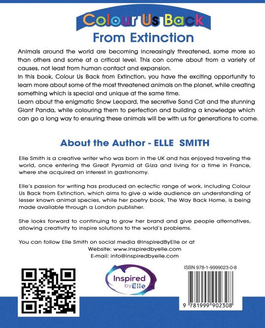 Download Educational Colouring Book Colour Us Back From Extinction Book Inspired By Elle