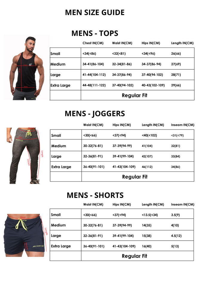 Shorts Size Chart