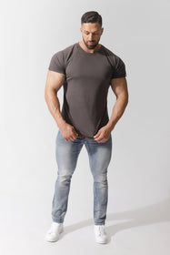 Casual T-shirts for Men | Bodybuilding & Fitness Gym Wear| Jed North S / Brown