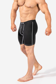 Men's Workout Mesh Boxer Briefs 2 Pack - Black and Gray