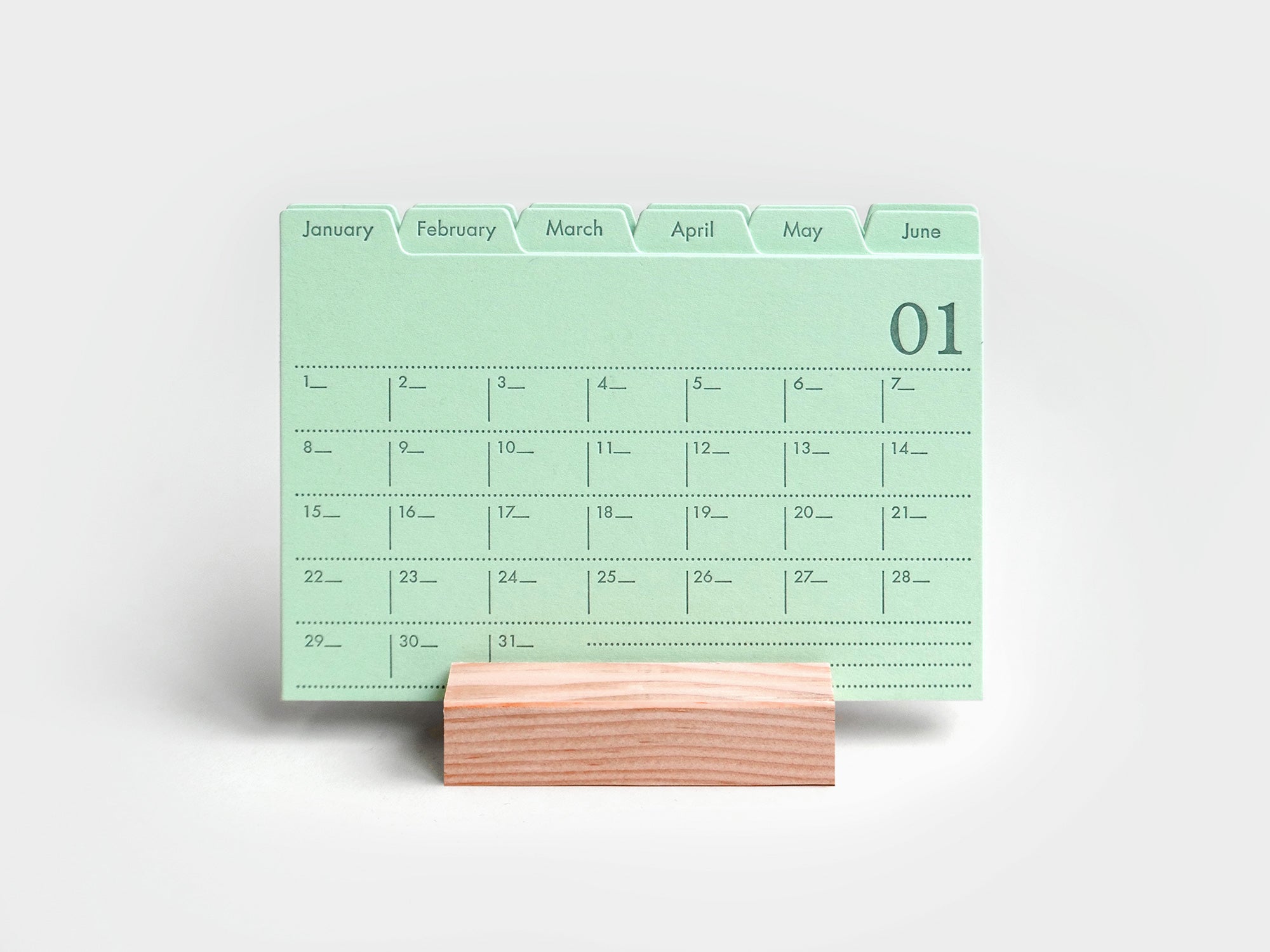Index Card Calendar Present Correct