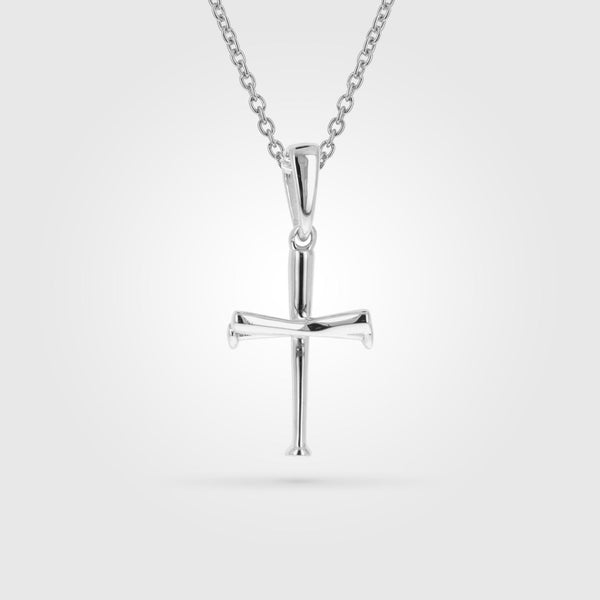 Sterling silver baseball store bat cross necklace