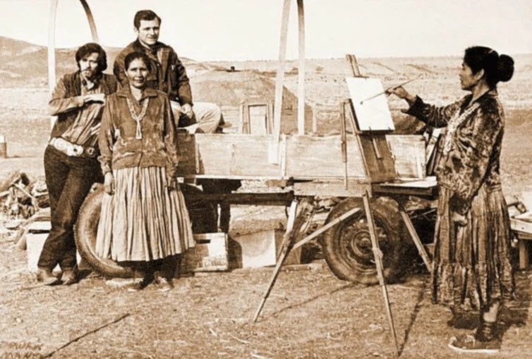 vintage photo of Navajo women
