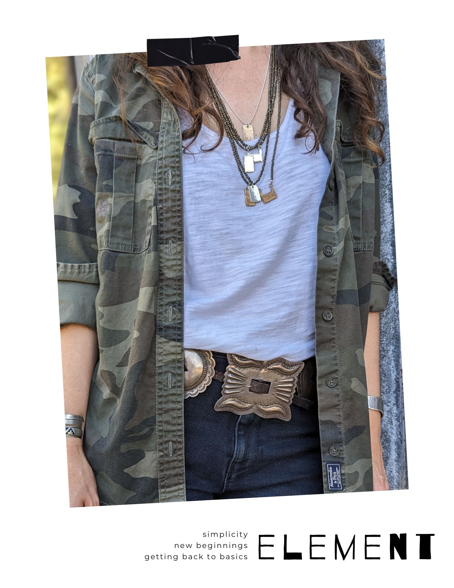 woman wearing concho belt and southwestern jewelry