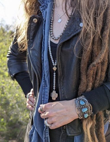 close up of woman in desert