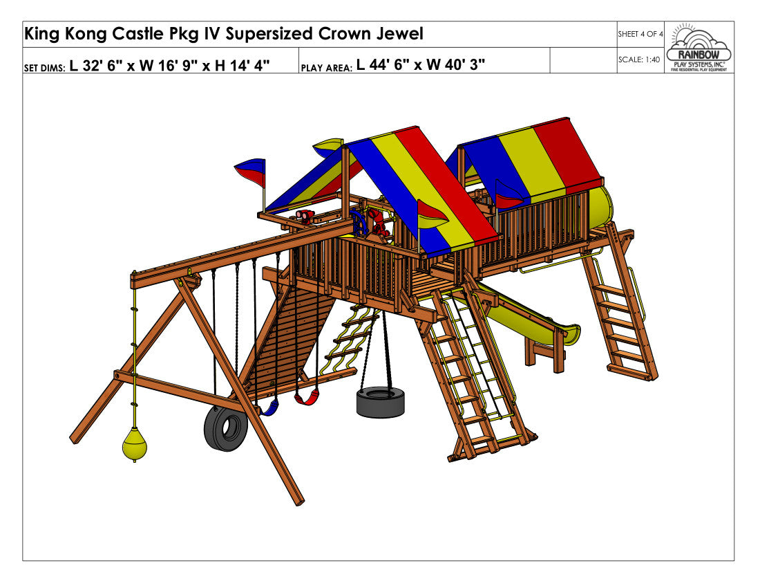 rainbow king kong playset