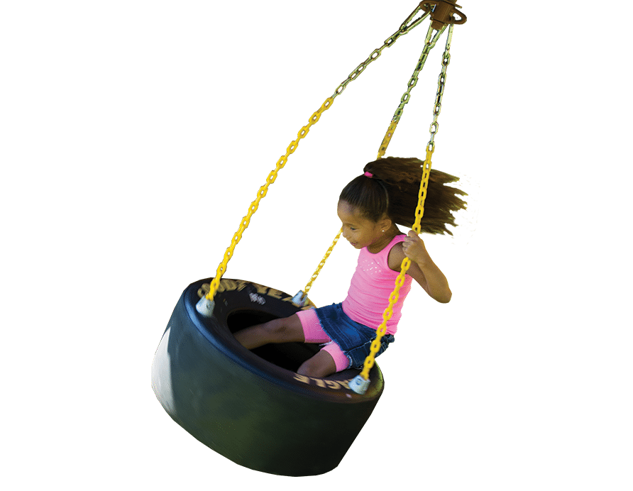 rainbow tire swing