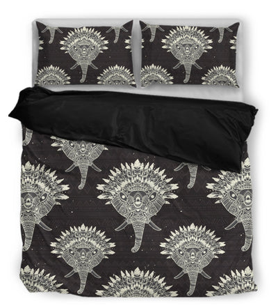 Elephant Feather Pattern Bedding Duvet Cover Bed Set Yeswevibe