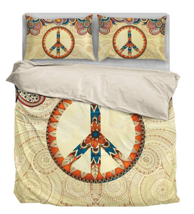 Mandala Peace Bedding Peace Sign Comforter Set Yeswevibe