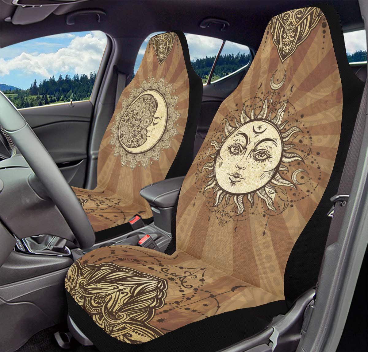 sun and moon car seat covers