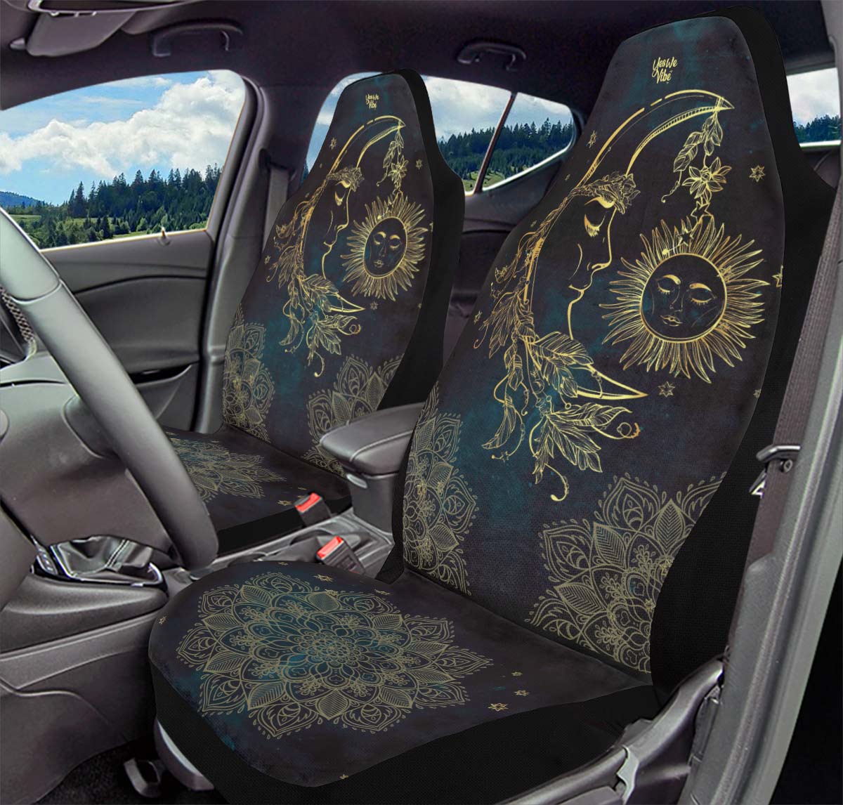 sun and moon car seat covers