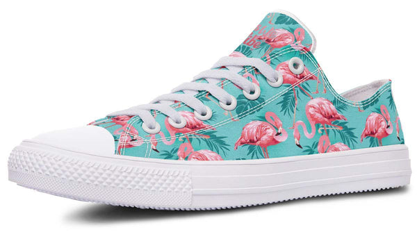 pink and blue flamingo sneakers