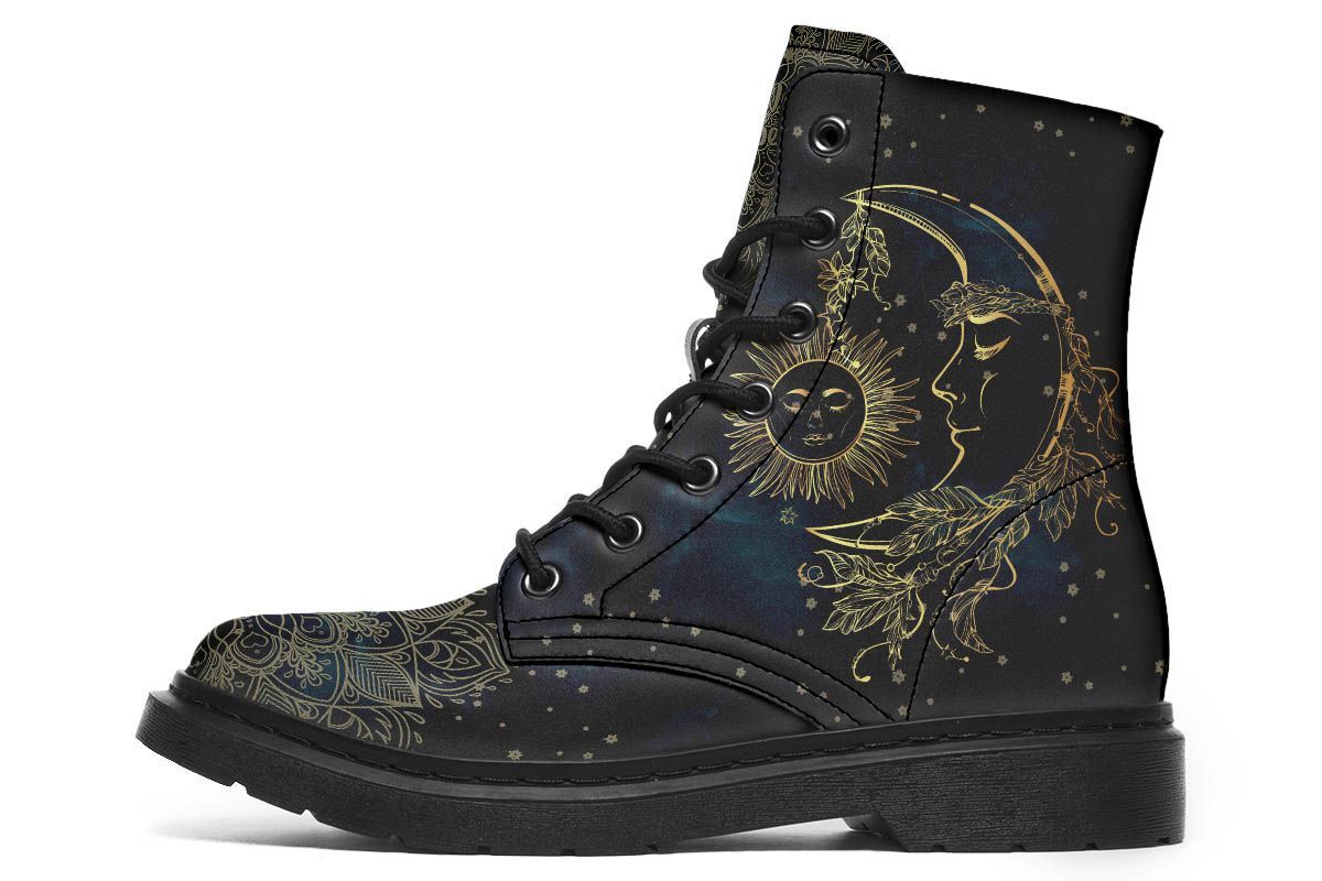 Sun and Moon Boots | Blue and Gold 