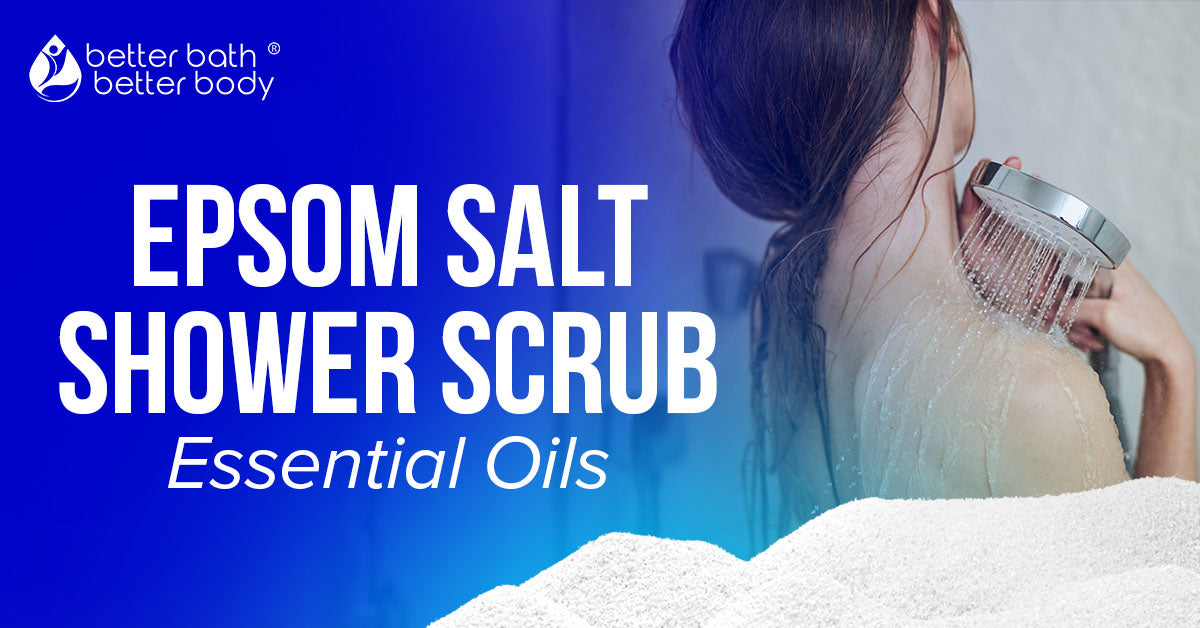 epsom salt shower scrub with essential oils