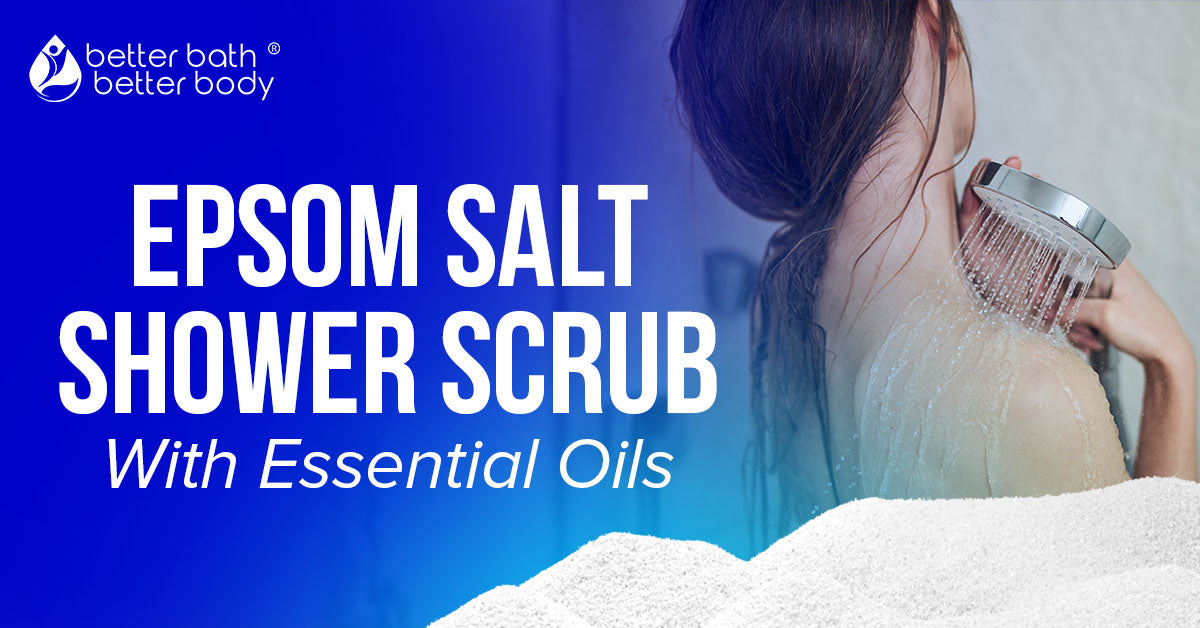 epsom salt shower scrub with essential oils