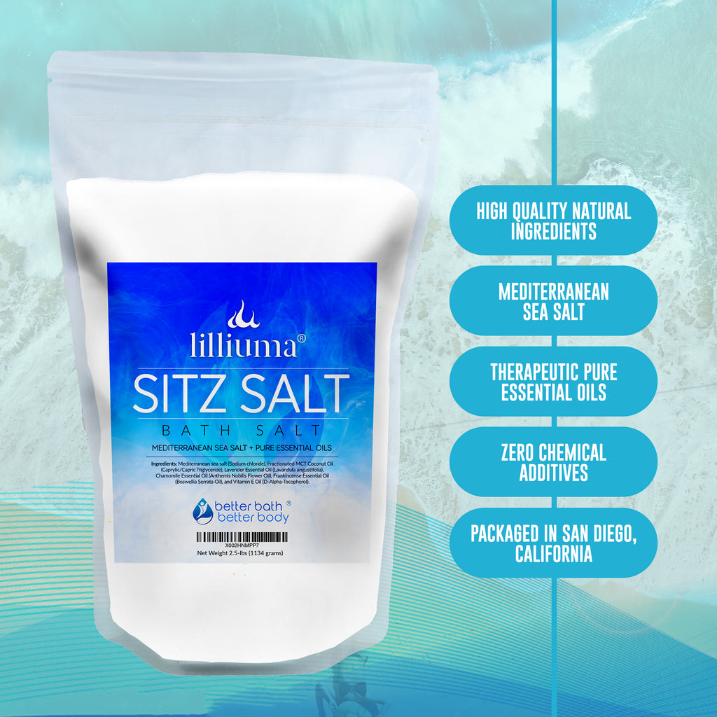 Lilliuma Sitz Bath Salt Mediterranean Sea Salt Bath Soak Better