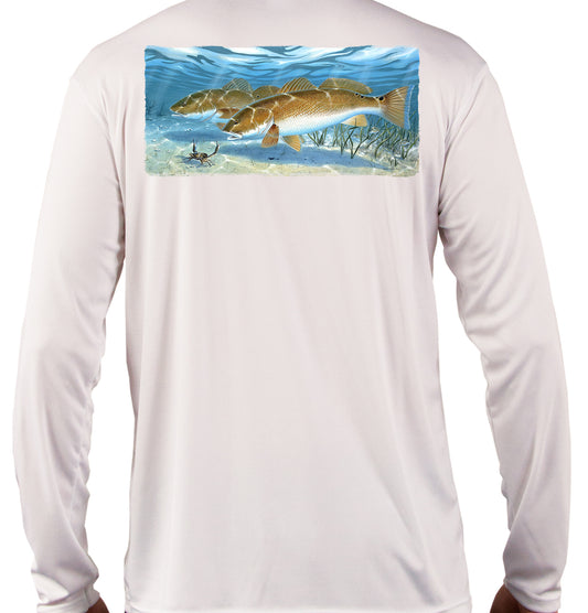 Redfish Men's Fishing Shirt Last Stand Blue Crab – Skiff Life