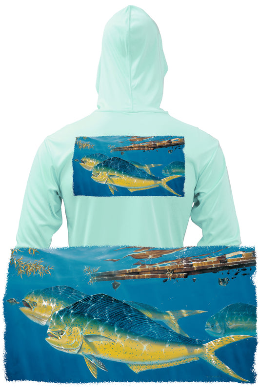 Tailing Redfish Fishing Hoodie optional Flag Sleeve – Skiff Life