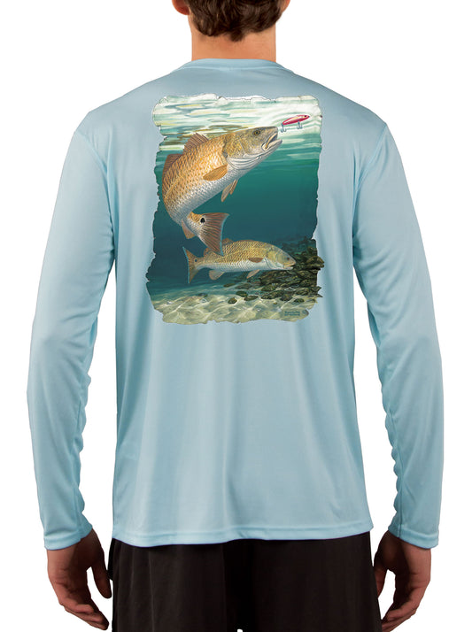 Texas Redfish Fishing Shirt with Flag Sleeve – Skiff Life