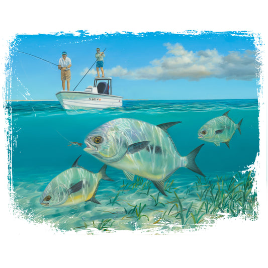 Mahi-Mahi with Flying Fish Fishing Shirts For Men featuring Dorado / D –  Skiff Life