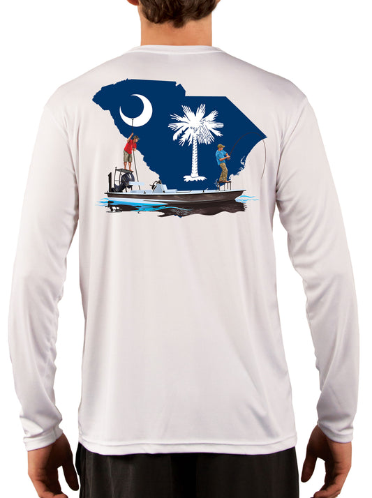 Permit Paradise Lappy Nation Skiff Life Fishing Shirts for Men White / 3XL