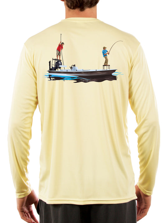 Permit Paradise Lappy Nation Skiff Life Fishing Shirts for Men White / 3XL