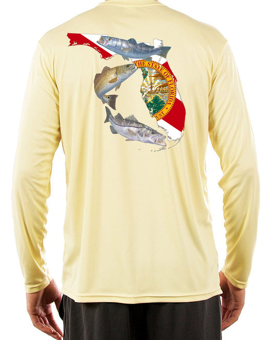 Tarpon Compass Fishing Shirts for Men Florida State Flag – Skiff Life