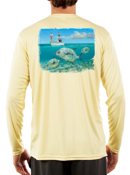 Snapper Trifecta Fishing Shirts by Skiff Life 3XL / White