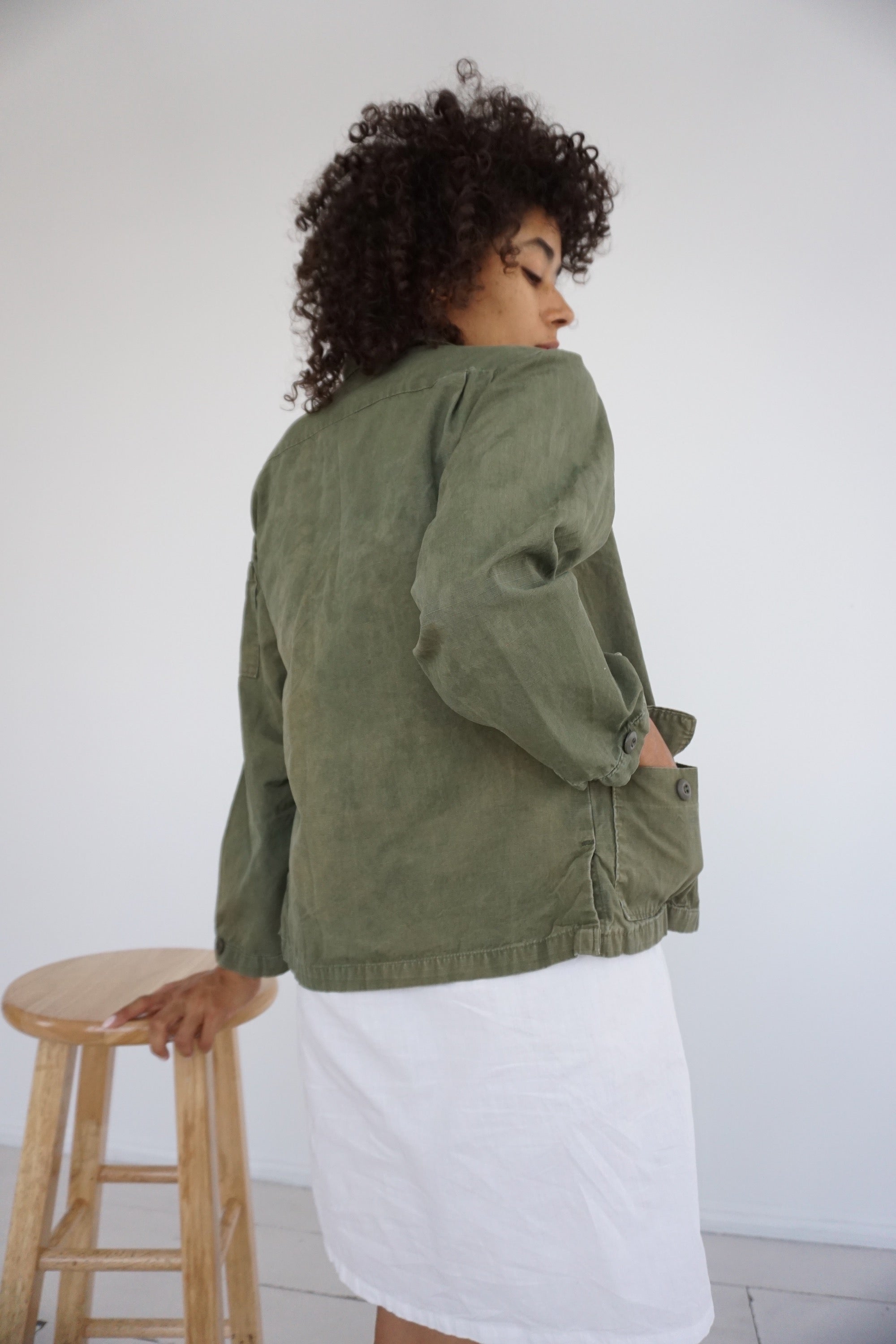 70s Cotton Army Jacket, Multiple Sizes