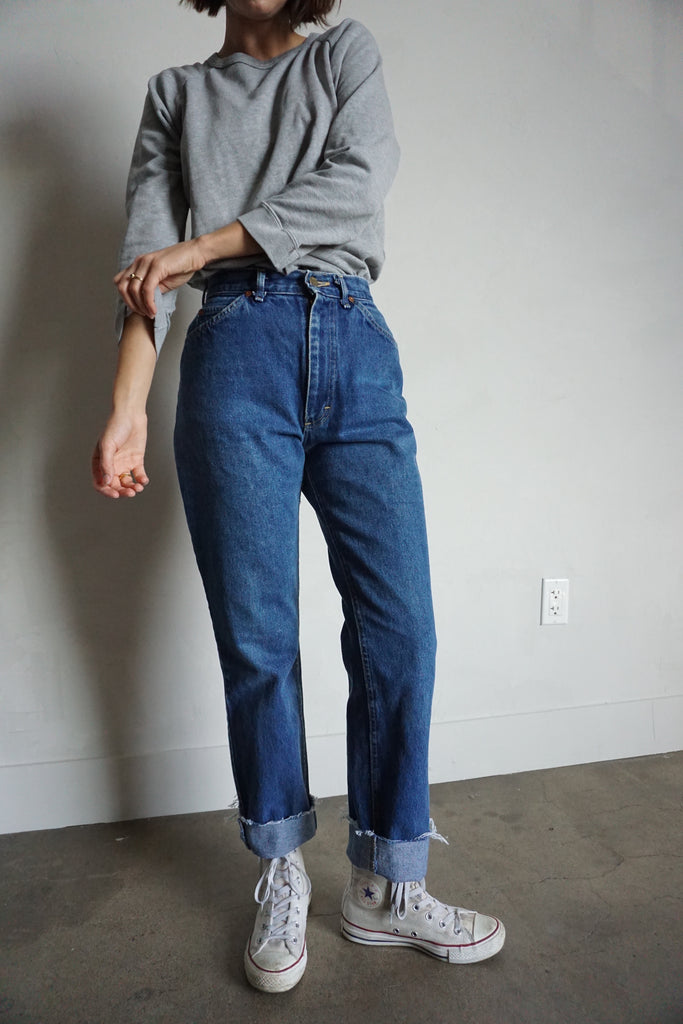 1980s high waisted jeans