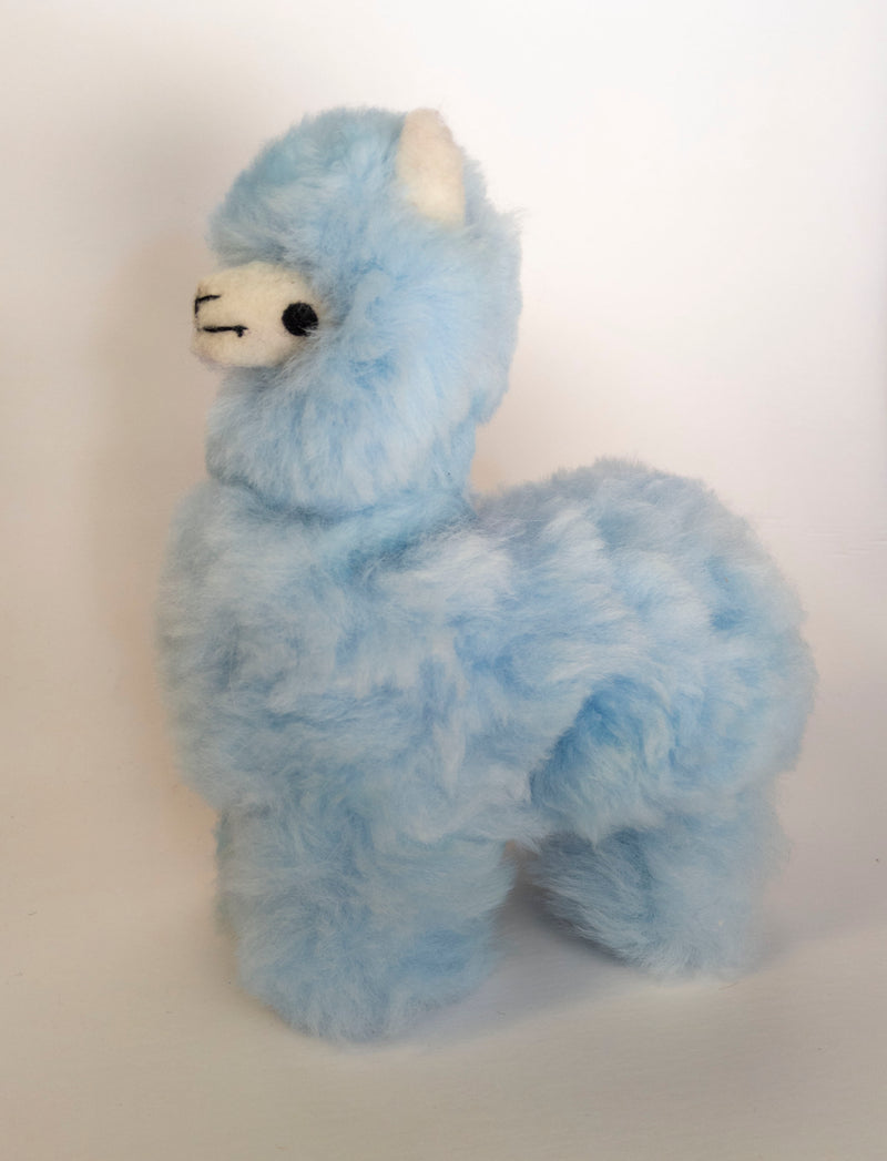 blue stuffed llama