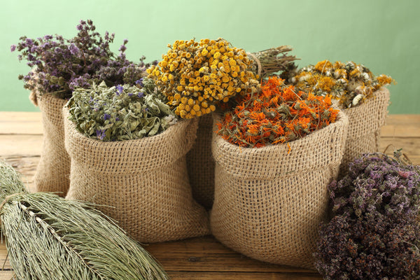 Bags of herbs for baths