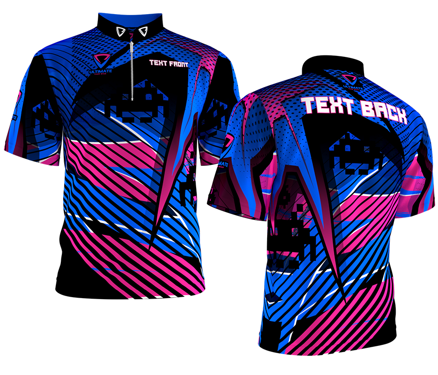 pink and blue jersey