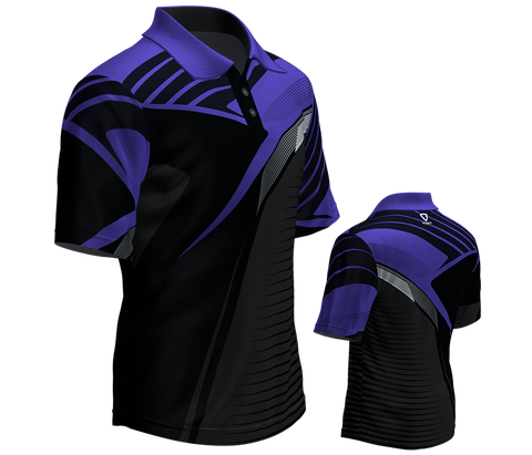 Cricket jersey black with purple and blue