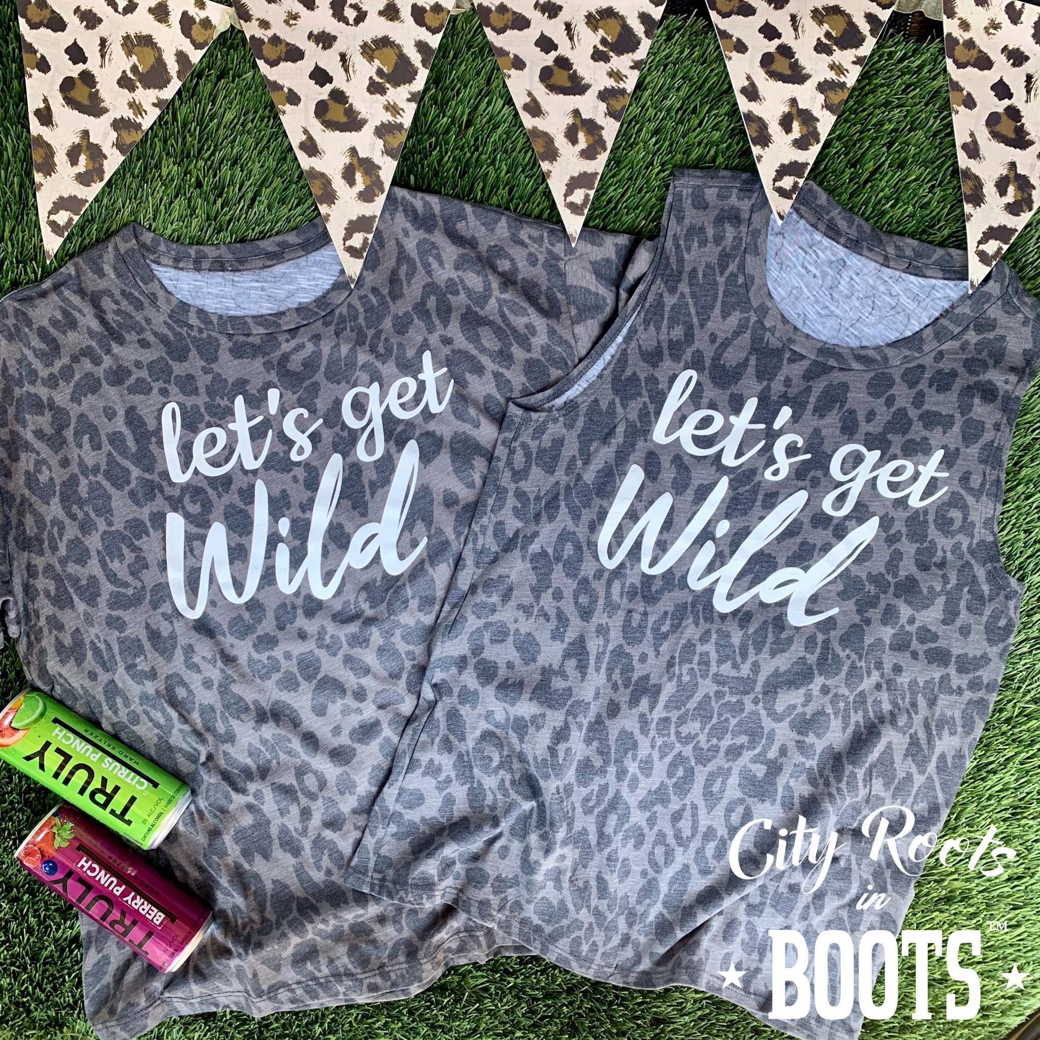 Let's Get Wild Animal Print Tank or Boyfriend Tee