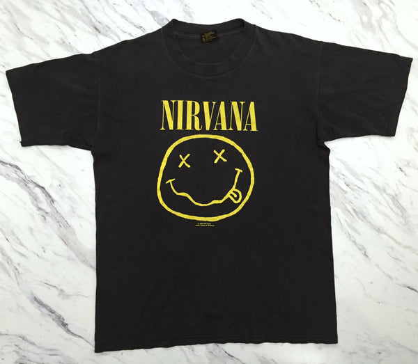 Nirvana 1992 'Smiley Face / Flower Sniffin' Large – Elevated Vintage