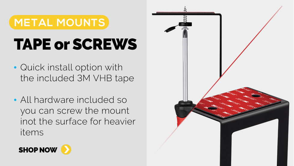 Panel 3: Can be installed with either 3M VHB tape or screws, or both (reccomended)