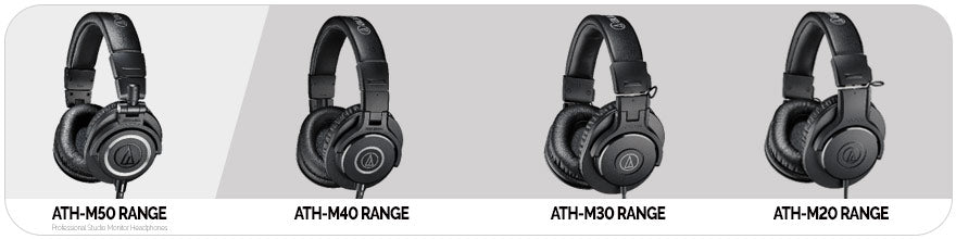 Range of compatible ATH-M Audio Technica headsets