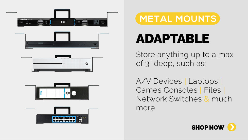 Panel 4: A few examples of hat can be stotred, from xbox games consoles to apple macbooks to keyboards, audio equipment and more