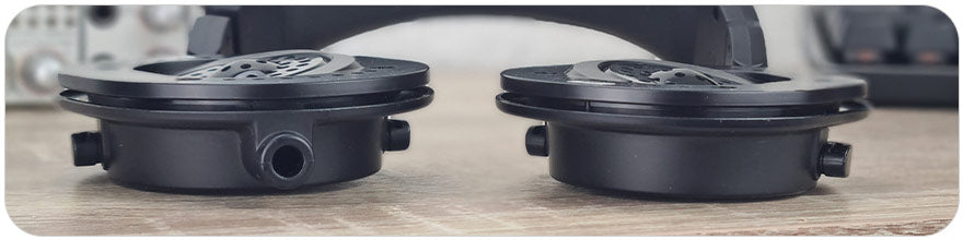 Groove mounting system on the Audio Technica ATH-M series headphones