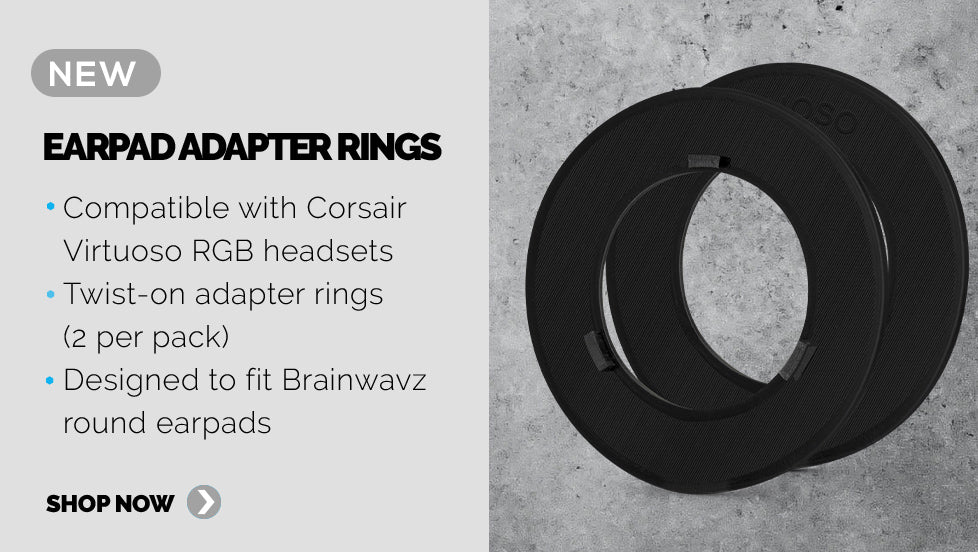 Panel 1 – Wir stellen unsere neuen Adapterringe für das Corsair Virtuoso RGB-Headset vor