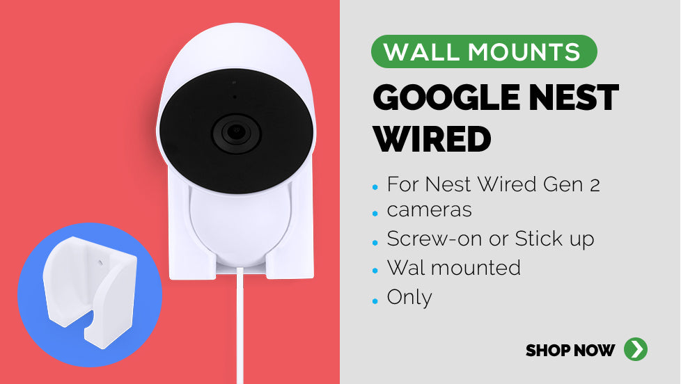 Panel 2: New wall mount for the Google Nest Wired camera (second generation)