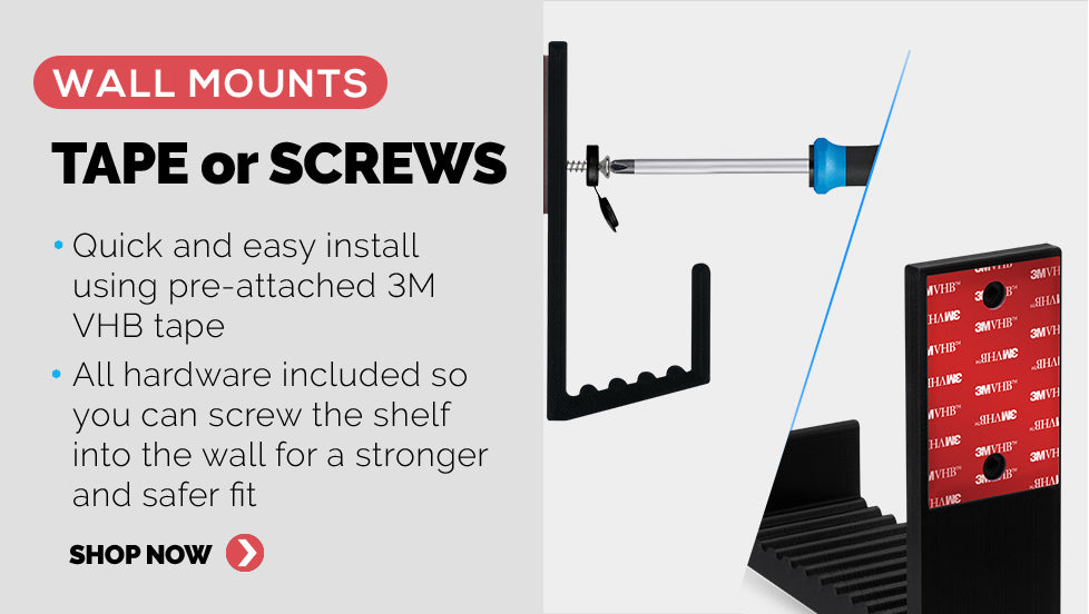 Panel 3: Can be installed using 3M VHB tape or with the included screws