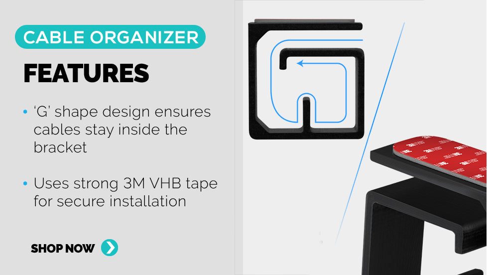 Panel 3: Secure G shape design and powerful 3M VHB tape