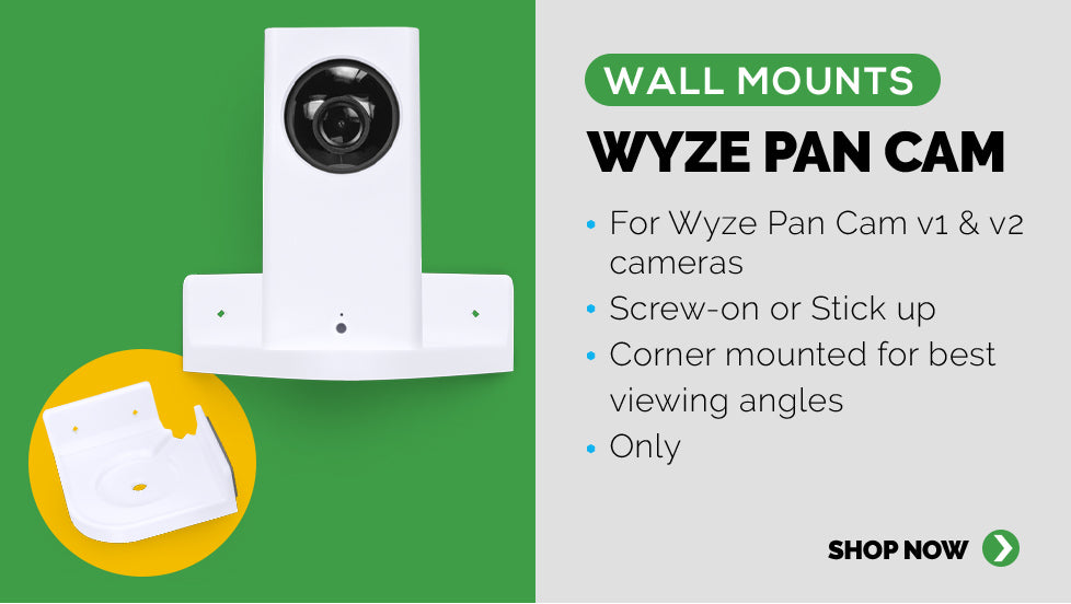 Panel 4: New corner wall mount for the Wyze Pan Cam