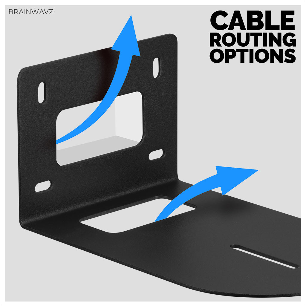 PTZ wall mount black - cable access details