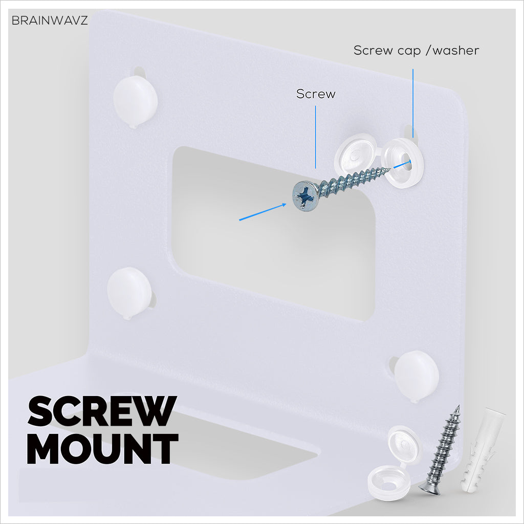 White metal PTZ - Screw mounting details